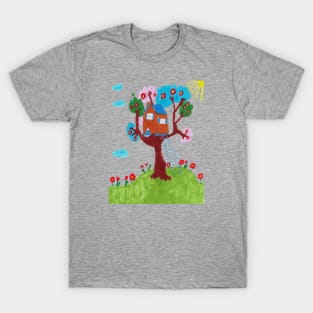 Tree House Kid Drawing T-Shirt